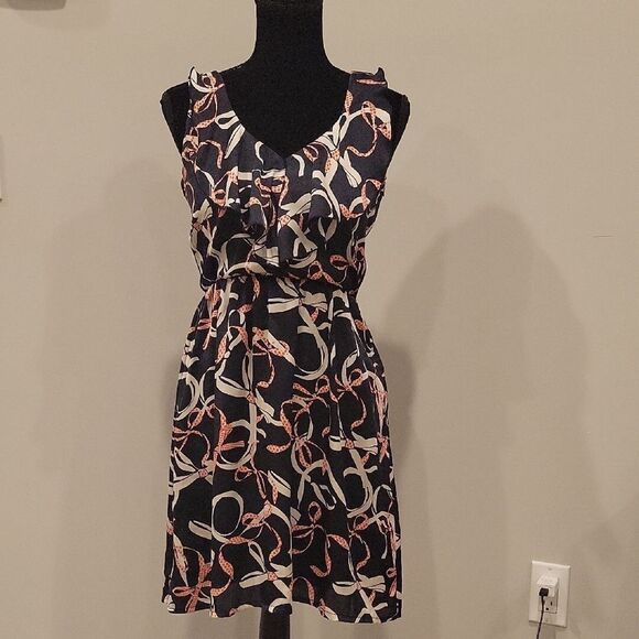 H&M Black and Pink Sleeveless Wrap Sundress - Picture 1 of 7